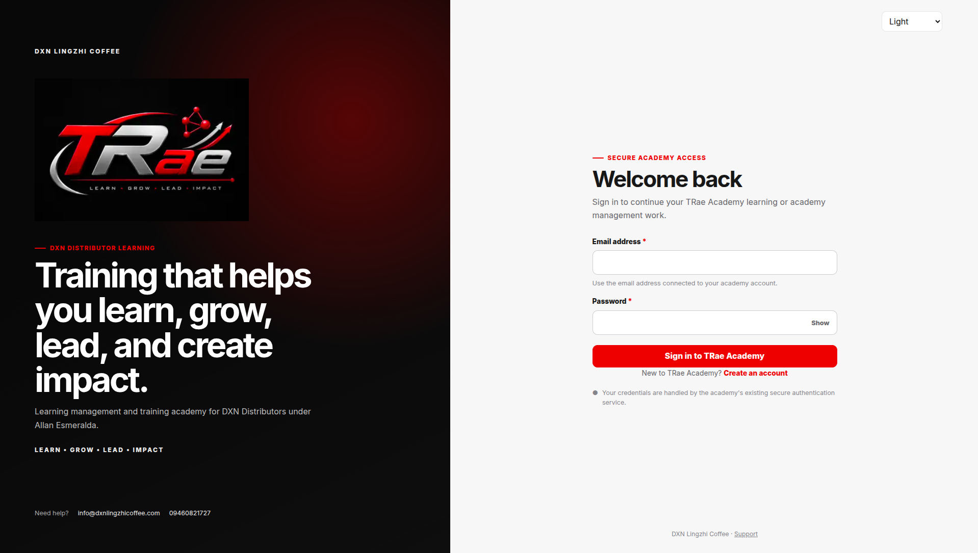 Trae Academy LMS project screenshot