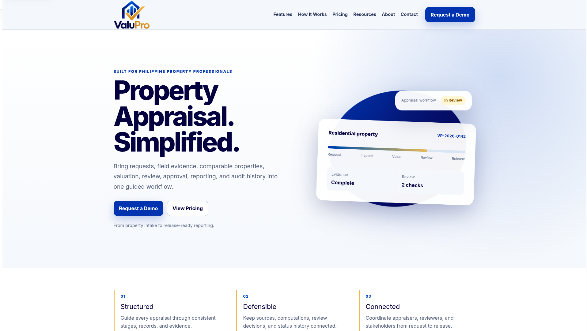 ValuPro Property Appraisal Platform project screenshot